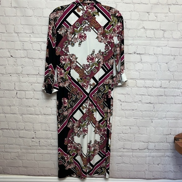 Joseph Ribkoff Multi Print Button Up Dress - Picture 9 of 13